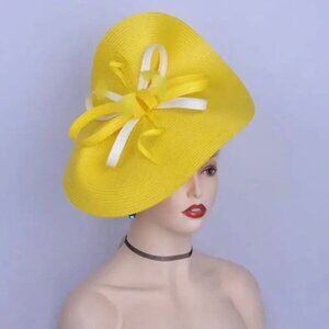 Fascinator Hats for Women/ Yellow Fascinator/ Yellow Hat/ Fascinator